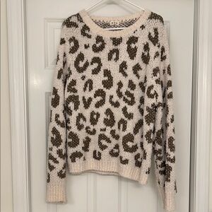 POL Leopard Print Sweater
